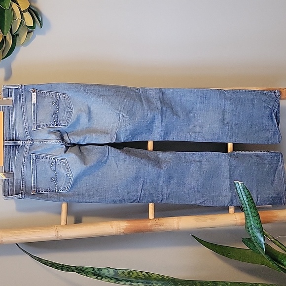 7 For All Mankind Denim - 7 For All Mankind Bootcut Mid Rise Embroidered Pocket Jeans